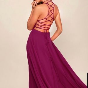 Lulus Fuchsia Backless Dress